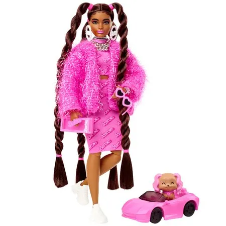 Bild von Barbie Extra Puppe mit 1980s Barbie Logo (brünett)