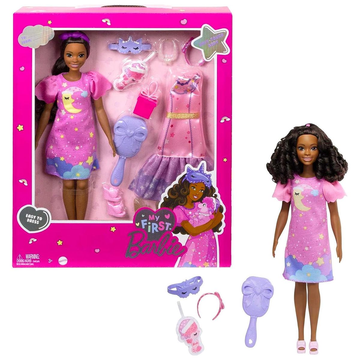Bild von Mattel® Anziehpuppe Mattel HMM67 - Barbie - My First - Brooklyn Deluxe Puppe, ca. 34 cm