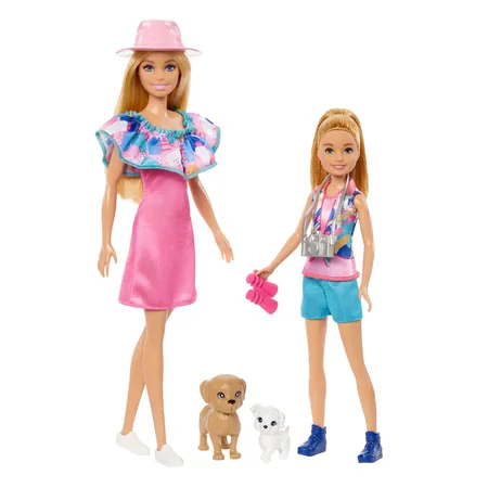 Bild von Barbie und Stacie Schwestern Puppenset mit Hunden und Zubehör (HRM09)