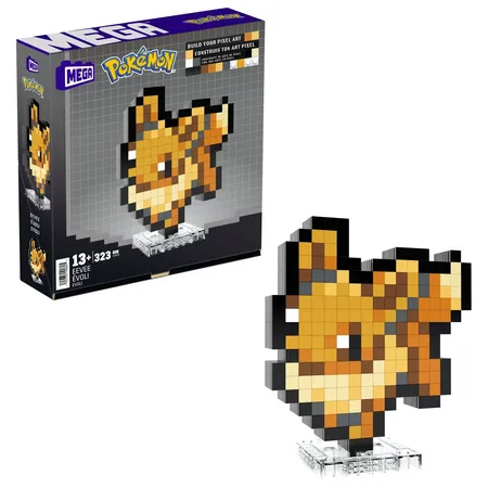 Bild von MEGA BLOKS Mattel MEGA Pokémon Evoli Pixel Art, Konstruktionsspielsteine