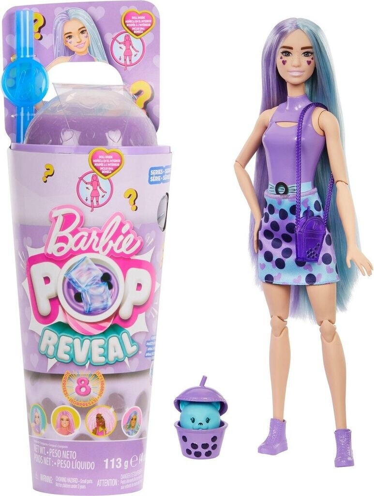 Bild von Mattel HTJ19 - Barbie - Pop Reveal - Duftende Puppe mit 8 Überraschungen und Farbwechsel, Taro-Milk-Edition
