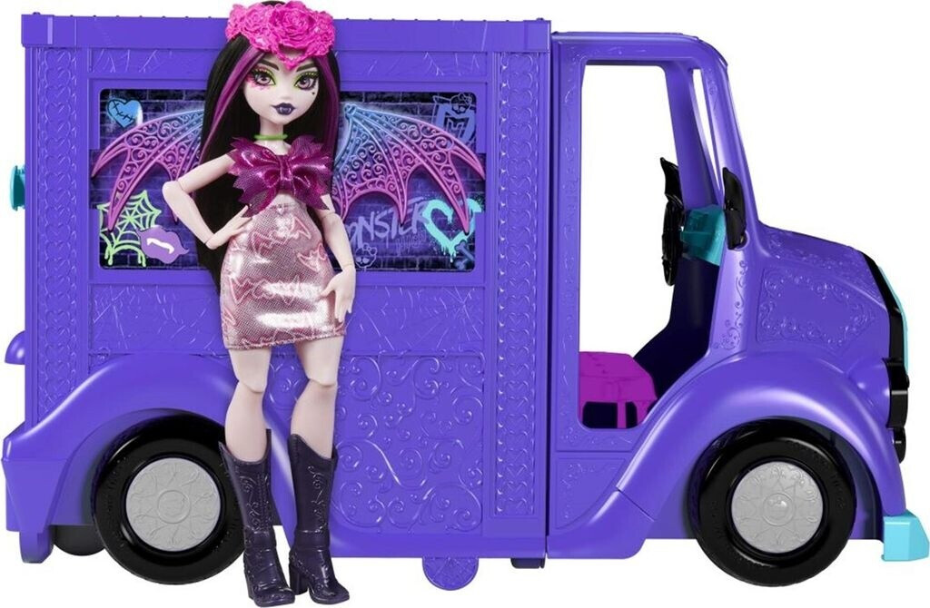 Bild von MonsterHigh™ Puppen Fahrzeug Monster High Fangtastic Food-Truck Spielset mit Puppe Draculaura