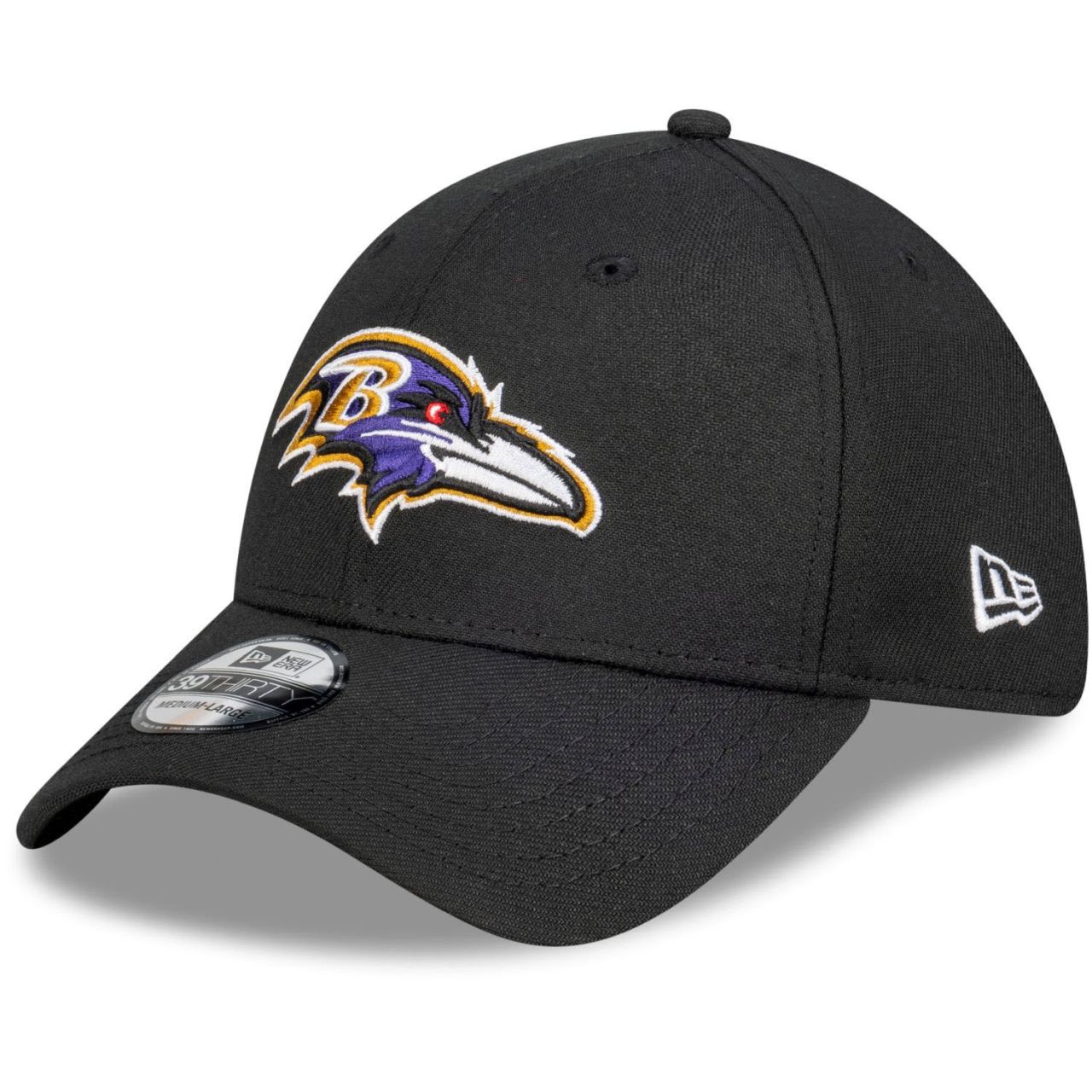 Bild von New Era, Herren, Cap, 39Thirty Stretch Cap - NFL Baltimore Ravens - S/M, Schwarz, (M)