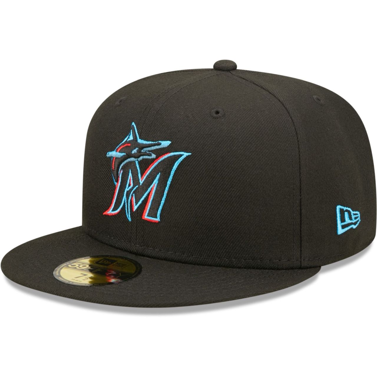 Bild von New Era, Herren, Cap, 59Fifty Authentic Onfield Miami Marlins, Schwarz, (7 1/2)