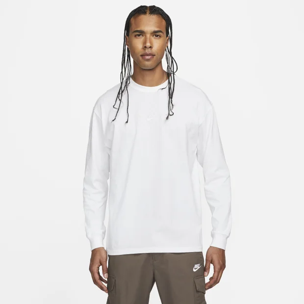 Bild von Nike Herren T-Shirt Sportswear Premium Essentials M Do7390-100 Langarmshirt, weiß, XL
