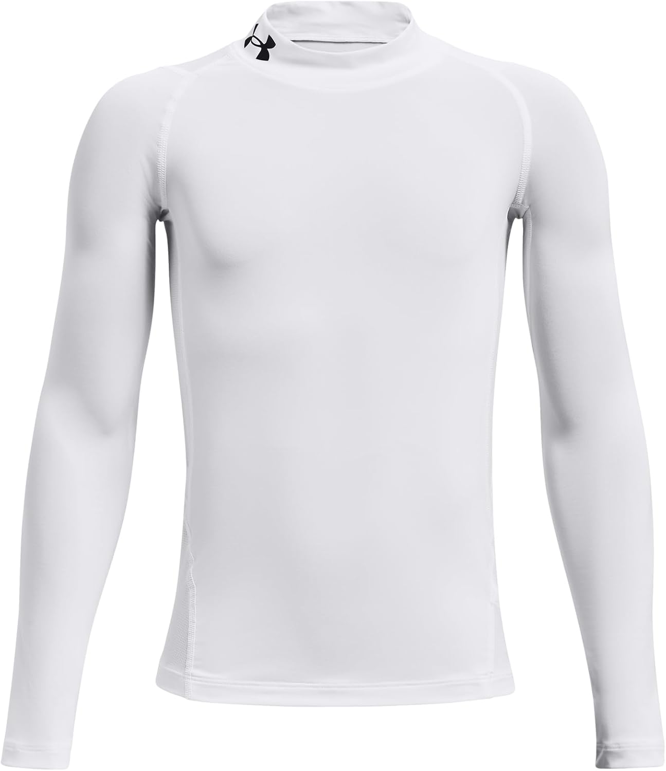 Bild von UNDER ARMOUR HeatGear Armour Mock langarm Trainingsshirt Jungen 100 - white/black L (149-160 cm)