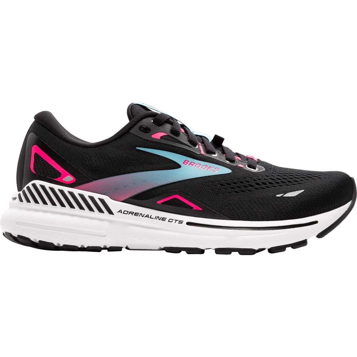 Bild von Brooks Damen Adrenaline GTS 23 GTX Sneaker, Black Knockout Pink Aqua, 40.5 EU