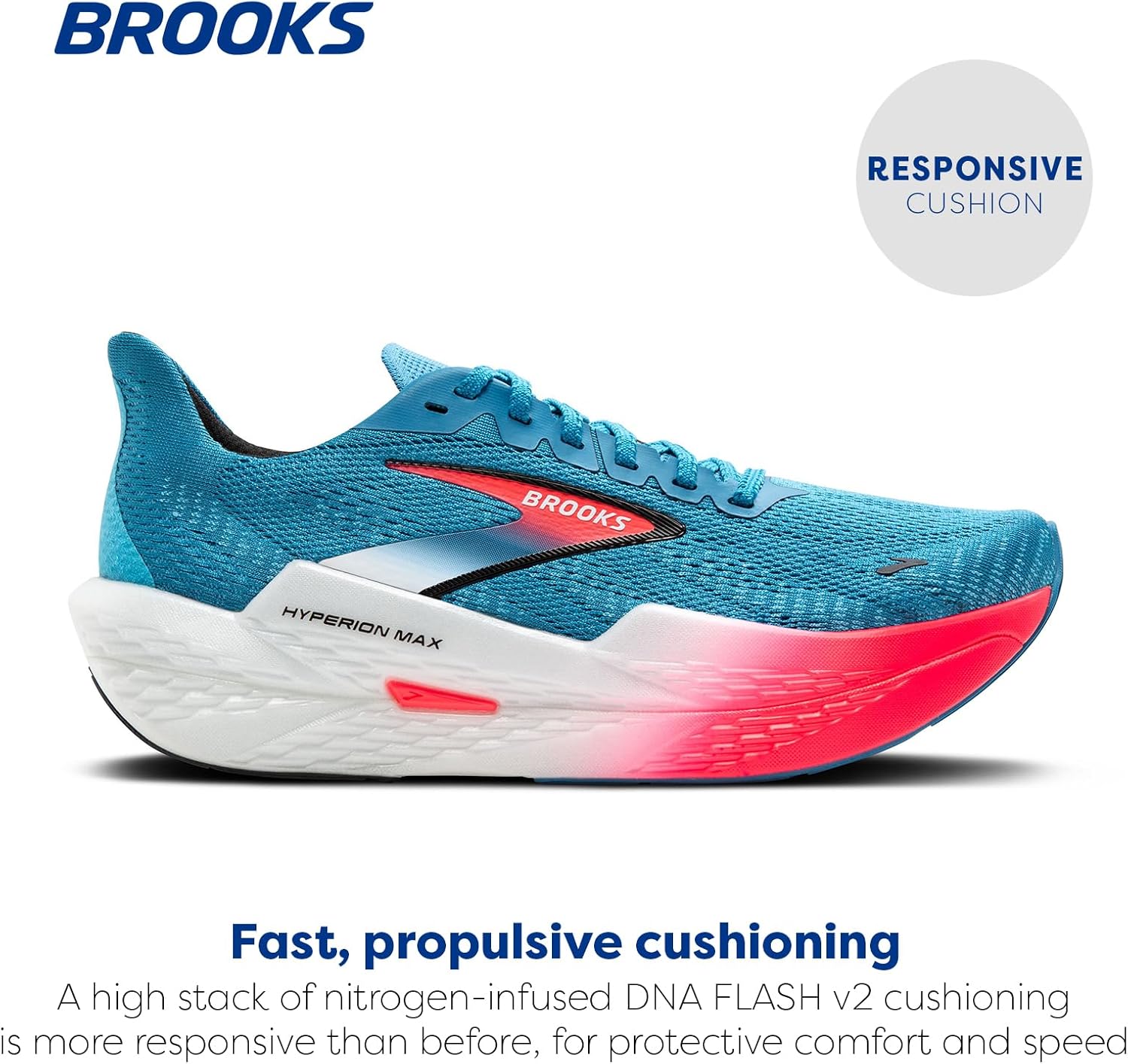 Bild von Brooks Herren Hyperion Max 2 Sneaker, Illusion Coral Black, 43 EU
