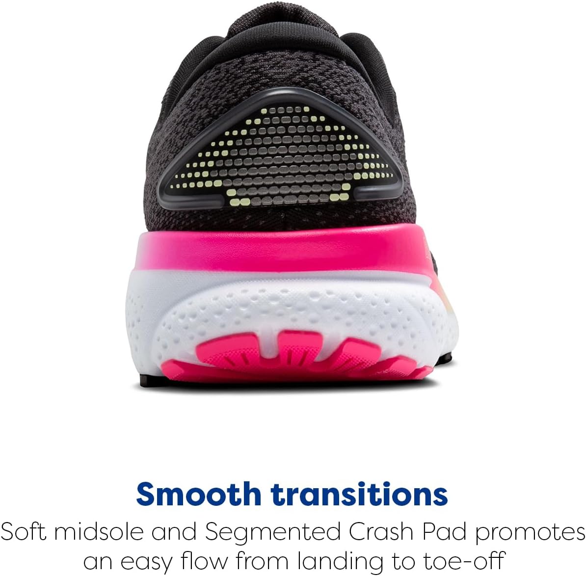 Bild von Brooks Ghost 16 - Damen Laufschuh - Narrow-Breite - Black/Pink/Yellow Laufschuh