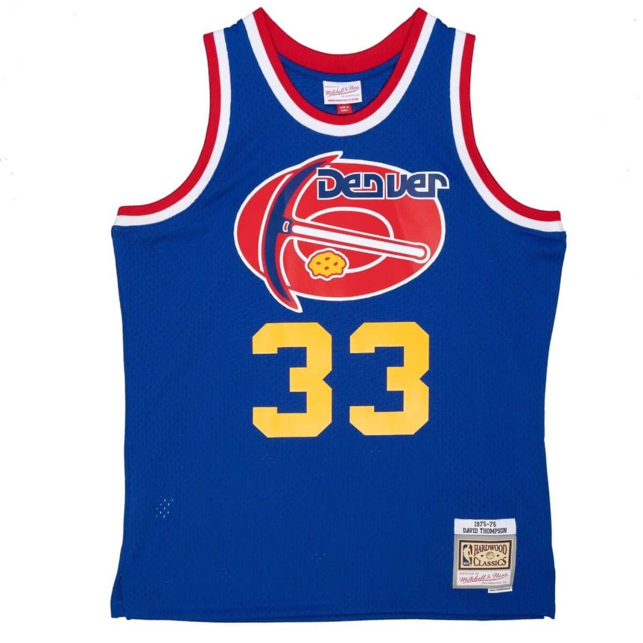 Bild von Mitchell & Ness, Herren, Sportshirt, David Thompson Denver Nuggets 1975-76 Swingman Jersey - S (S), Blau, S