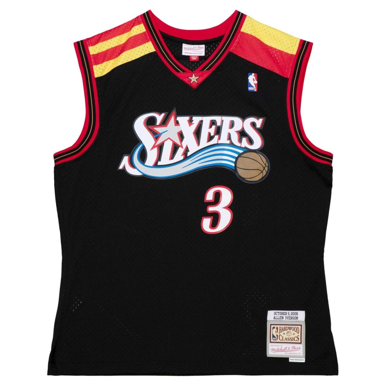 Bild von Mitchell & Ness, Herren, Sportshirt, Swingman Jersey Philadelphia 76ers 2006-07 Allen Iverson - S (S), Schwarz, S