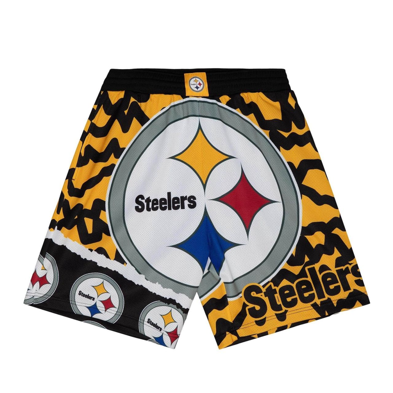 Bild von Mitchell & Ness, Herren, Shorts, M&N Pittsburgh Steelers JUMBOTRON Basketball Shorts - M, Mehrfarbig, (M)
