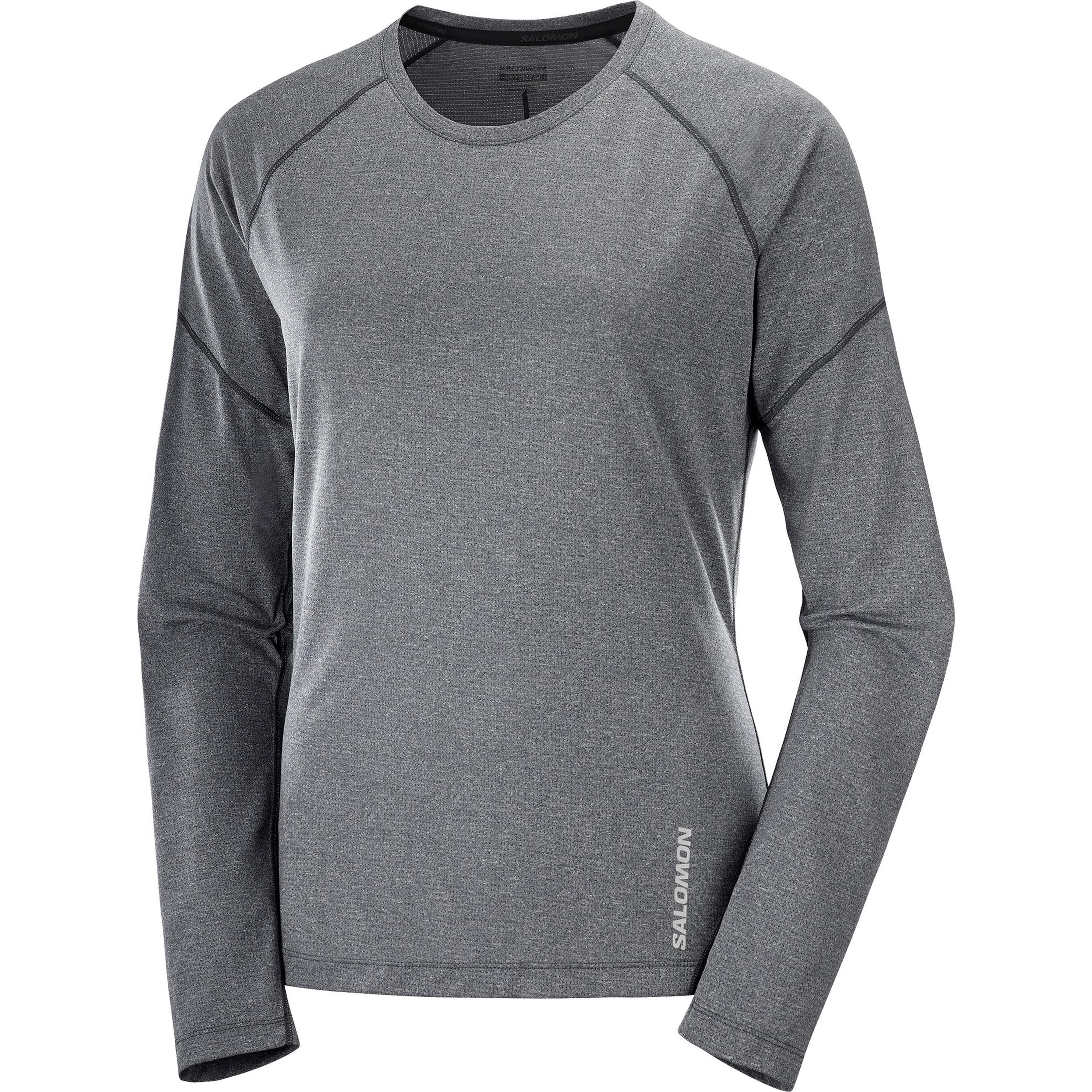 Bild von SALOMON Damen T-Shirt CROSS RUN LS TEE W DEEP BLACK/Heather