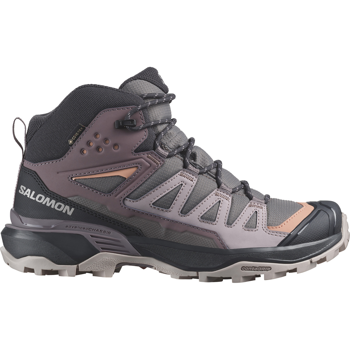 Bild von damen wanderschuhe salomon x ultra 360 mid gtx violett grau  amp 1  damen wanderschuhe salomon x ultra 360 mid gtx violett grau