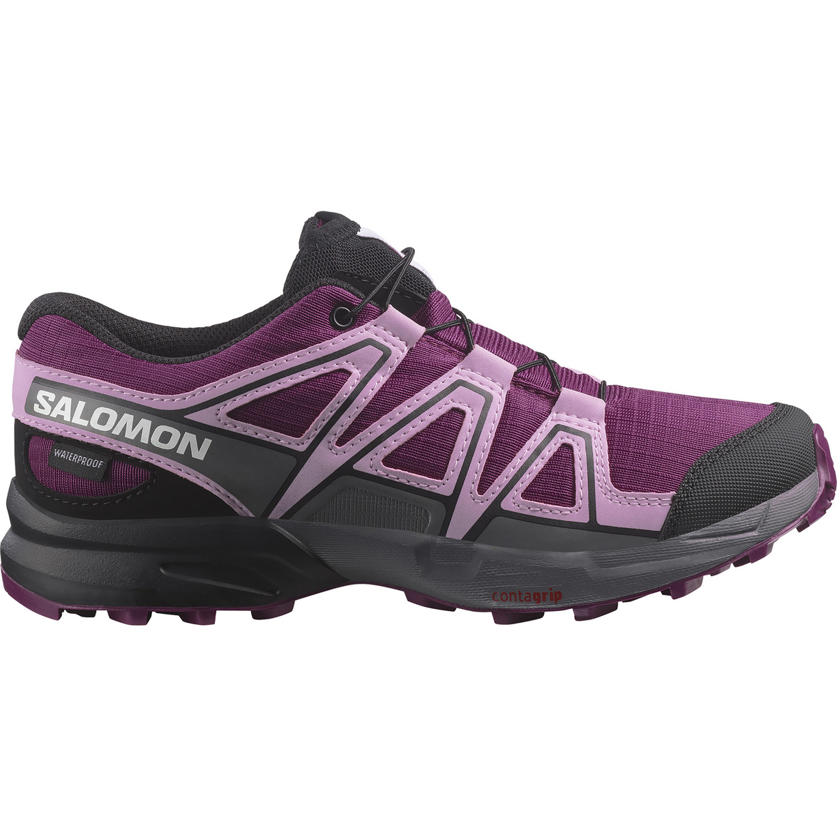 Bild von Salomon Speedcross Climasalomon wasserdichte Unisex Kinder-Wander- und Laufschuhe, Präzise Passform, Grip, Praktischer Komfort, Plum Caspia, 34