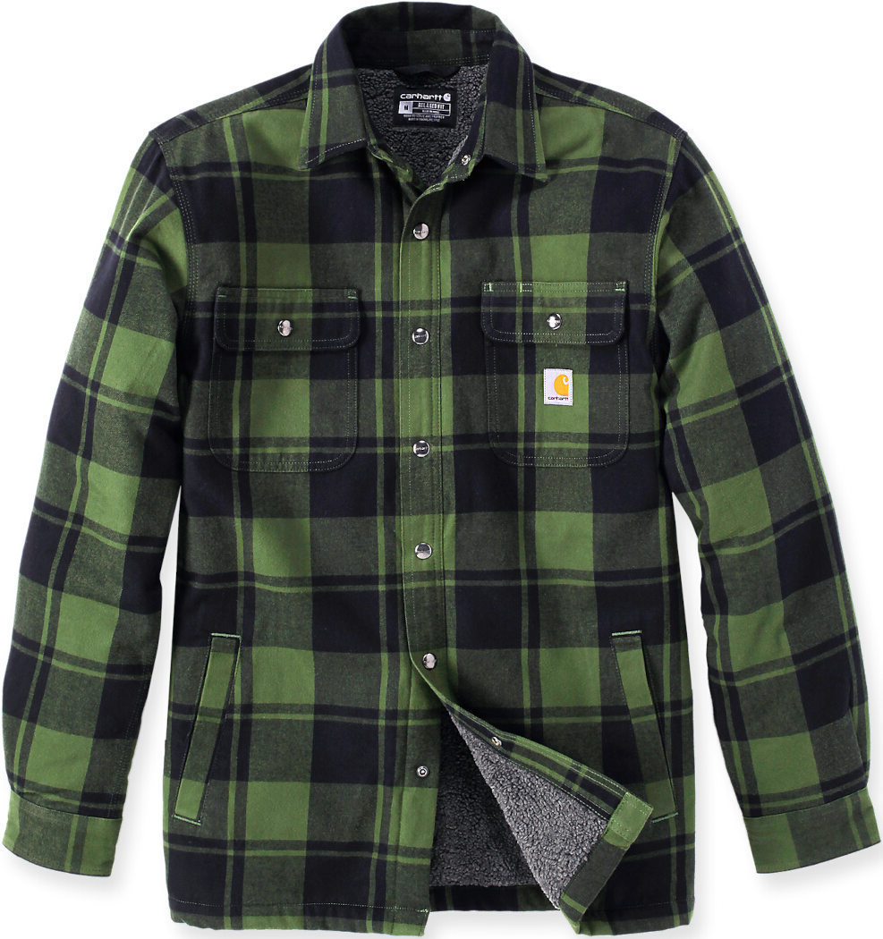 Bild von Carhartt Heavyweight Flannel Sherpa Hemd, grün, Größe S für Männer