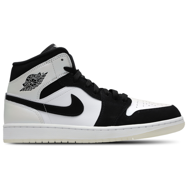 Bild von Jordan 1 Mid Herren Schuhe - Weiß - Größe: 43 - Leder - Foot Locker