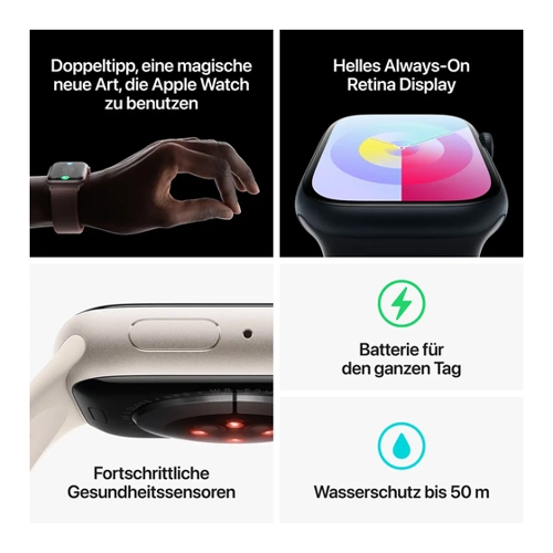 Bild von AppleWatch S9 Aluminium Cellular 45mm Polarstern (Sport Loop polarstern)