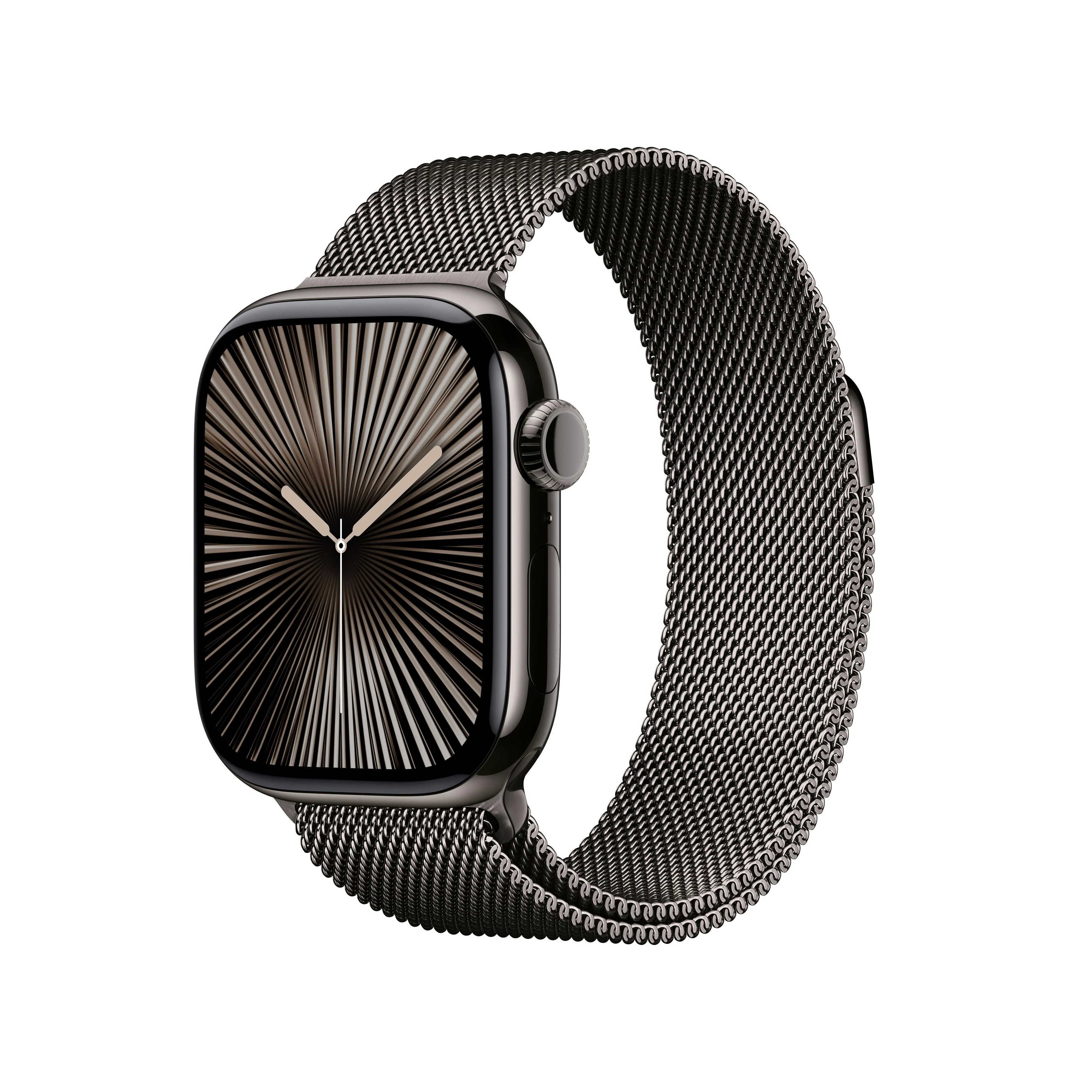 Bild von Apple Watch Series 10 GPS + Cellular 46mm Titan Schiefer mit Milanaise-Armband M/L Schiefer, mwyw3qf/a