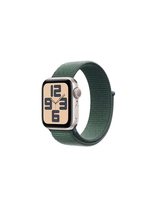 Bild von Apple Watch SE GPS 44mm - Starlight Aluminium Case with Lake Green Sport Loop
