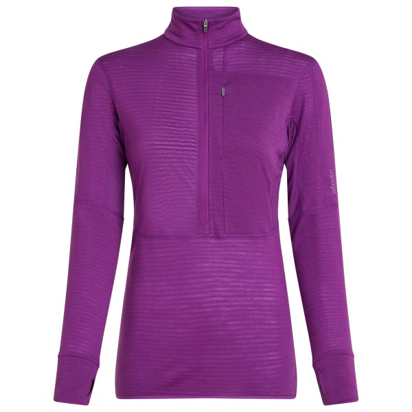 Bild von Icebreaker - Women's Realfleece Descender L/S Half Zip - Merinoshirt Gr XS lila