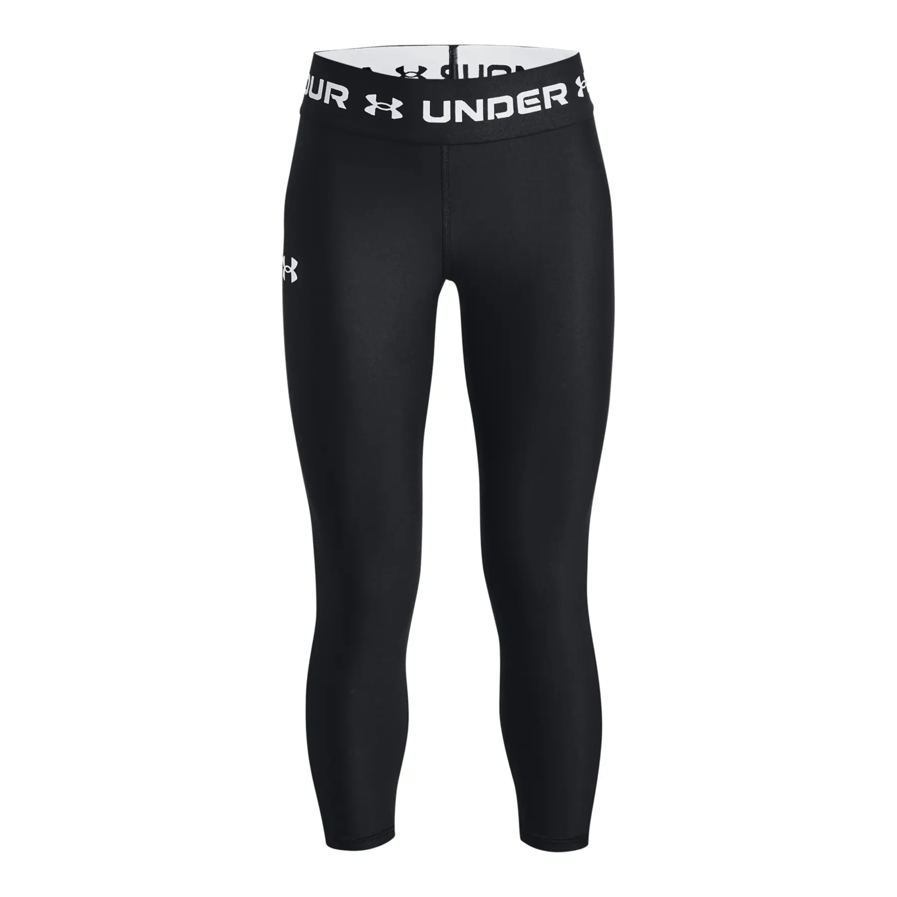 Bild von UNDER ARMOUR HeatGear Armour Crop Hose Mädchen 001 - black/white XS (122-127 cm)