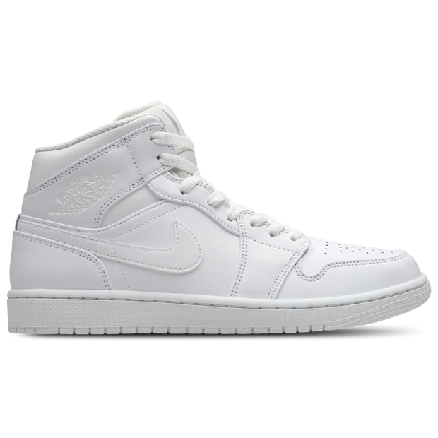 Bild von Jordan Aj1 Mid Herren Schuhe - Weiß - Größe: 40.5 - Leder, Synthetik - Foot Locker
