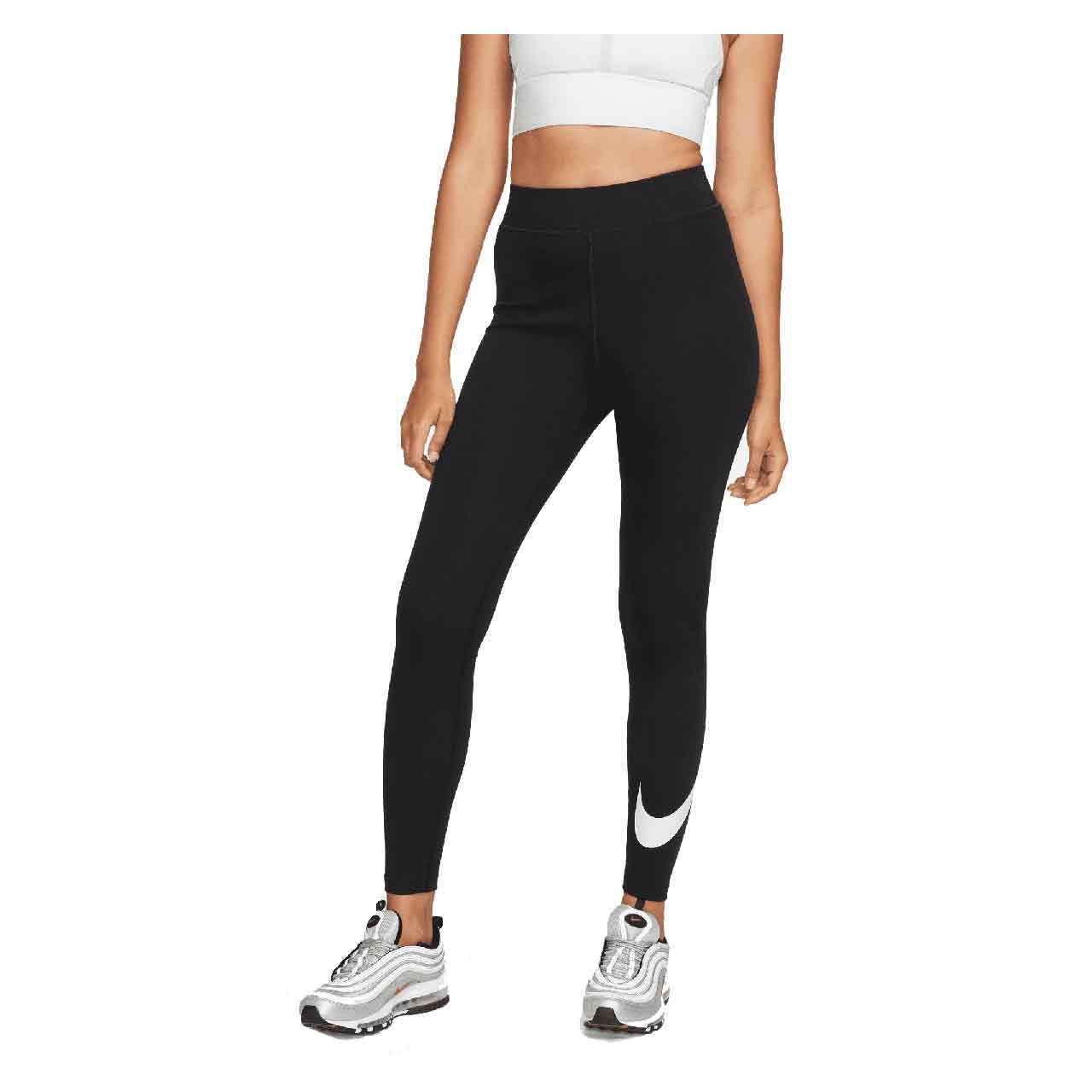 Bild von NIKE Sportswear Classics High-Waist Graphic Leggings Damen 010 - black/sail XL