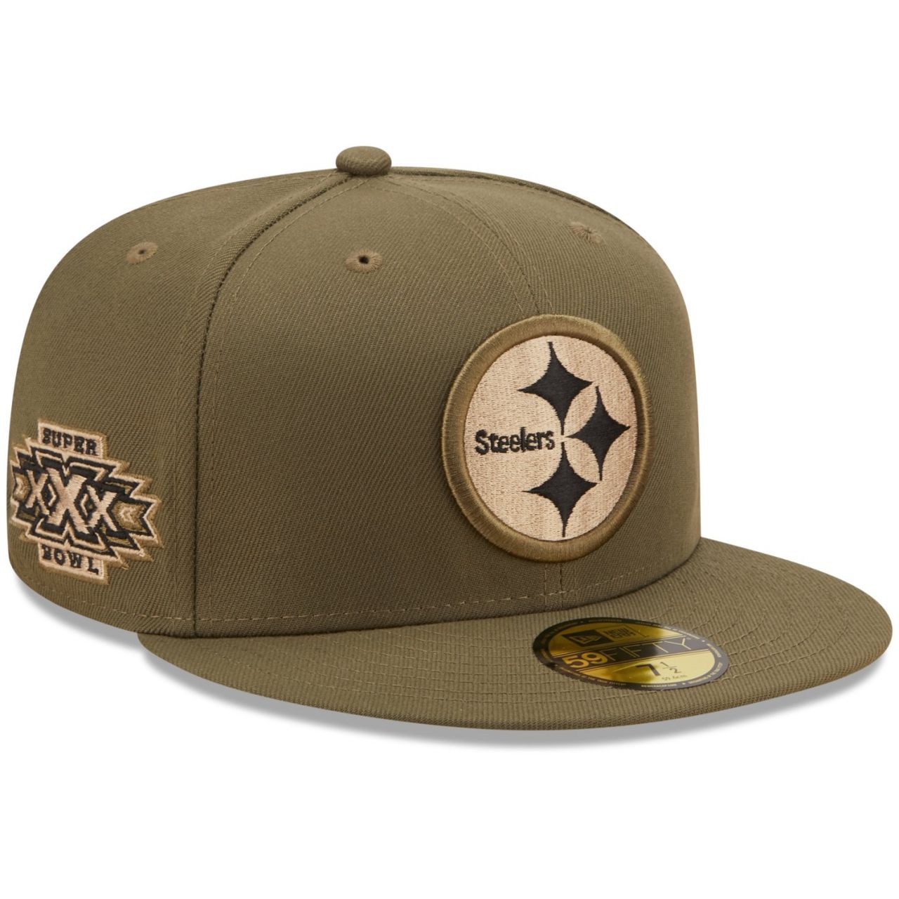 Bild von New Era, Herren, Cap, 59Fifty Cap - Pittsburgh Steelers Superbowl - 7 1/4, Grün, (7 1/4)