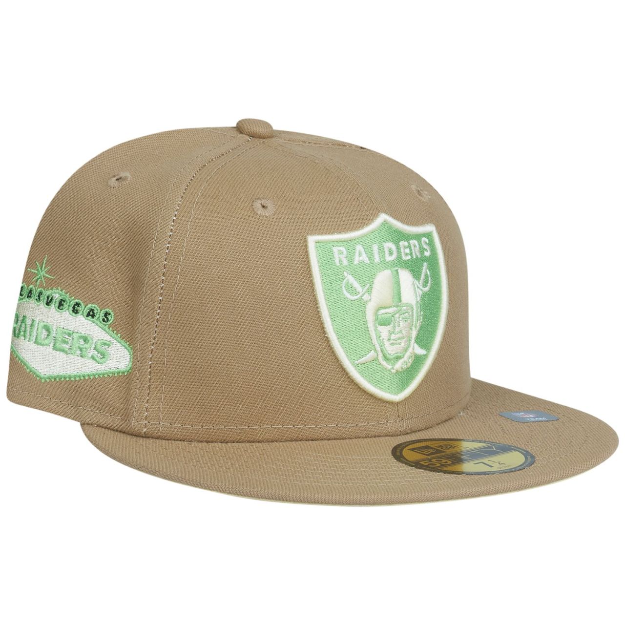 Bild von New Era, Herren, Cap, 59Fifty Fitted Cap - Las Vegas Raiders khaki - 7 1/2, Braun, (7 1/2)