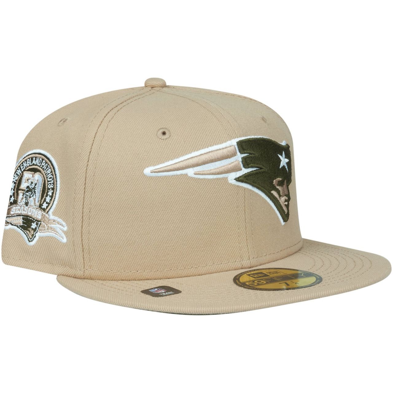 Bild von New Era, Herren, Cap, 59Fifty Cap ANNIVERSARY New England Patriots - 7 3/8, Beige, (7 3/8)