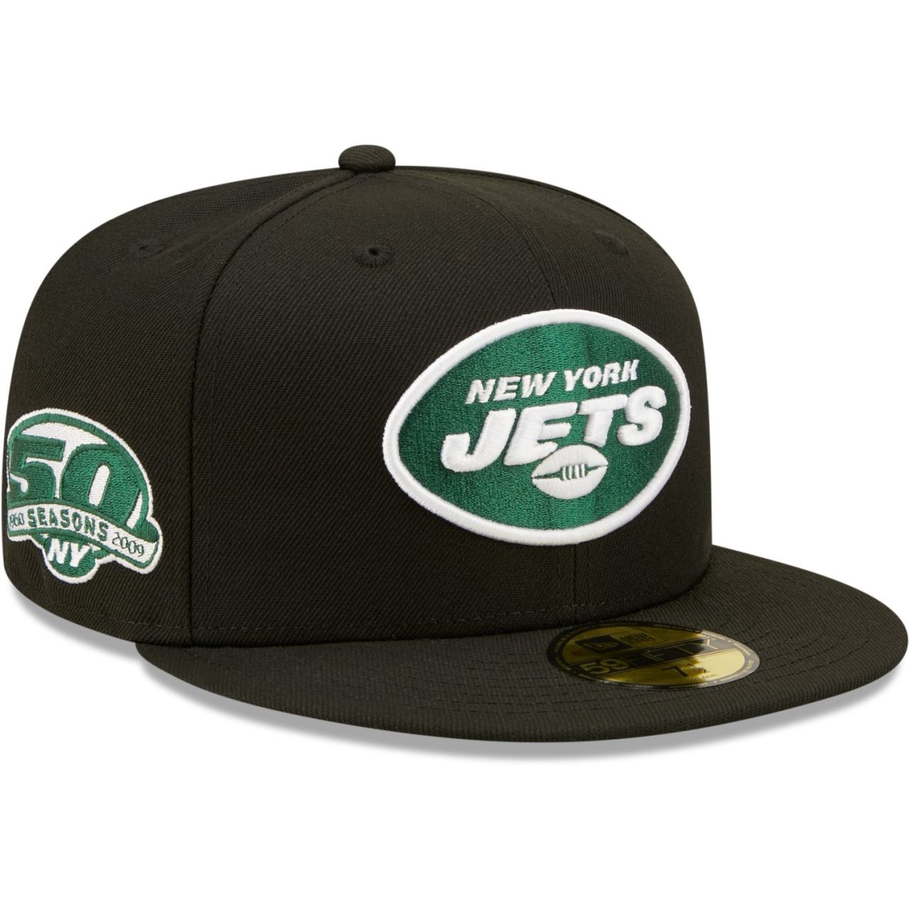 Bild von New Era, Herren, Cap, 59Fifty Fitted Cap New York Jets 50 Seasons - 7 1/4, Schwarz, (7 1/4)