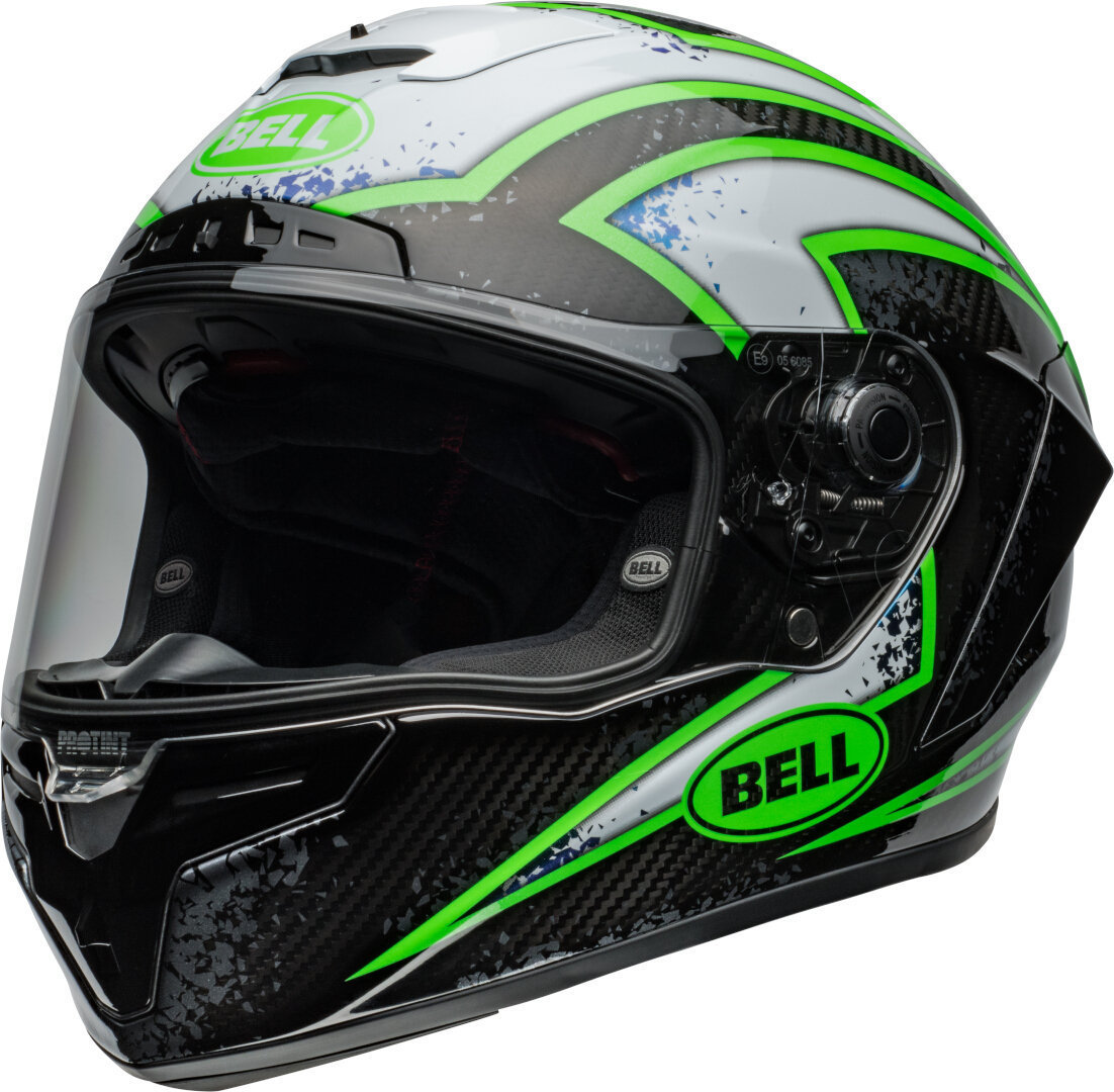 Bild von Bell Race Star DLX Flex Xenon Helm, schwarz-grün-silber, Größe S für Männer