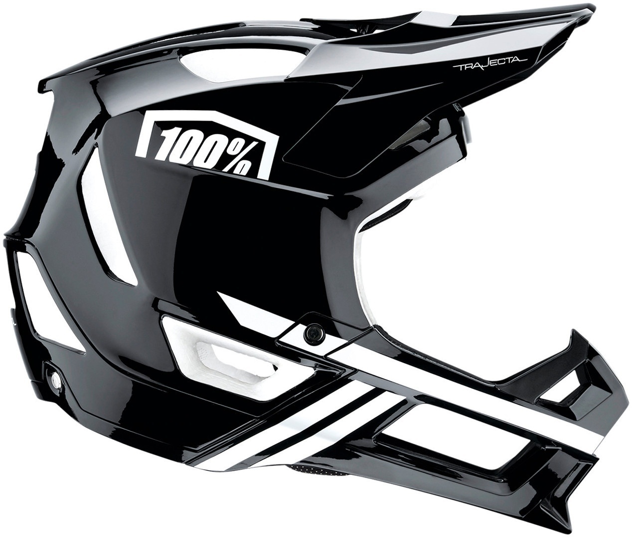 Bild von 100% CASCOS Unisex-Erwachsene Helmet W/Fidlock Black/White-XL Helme, schwarz/weiß, Estándar