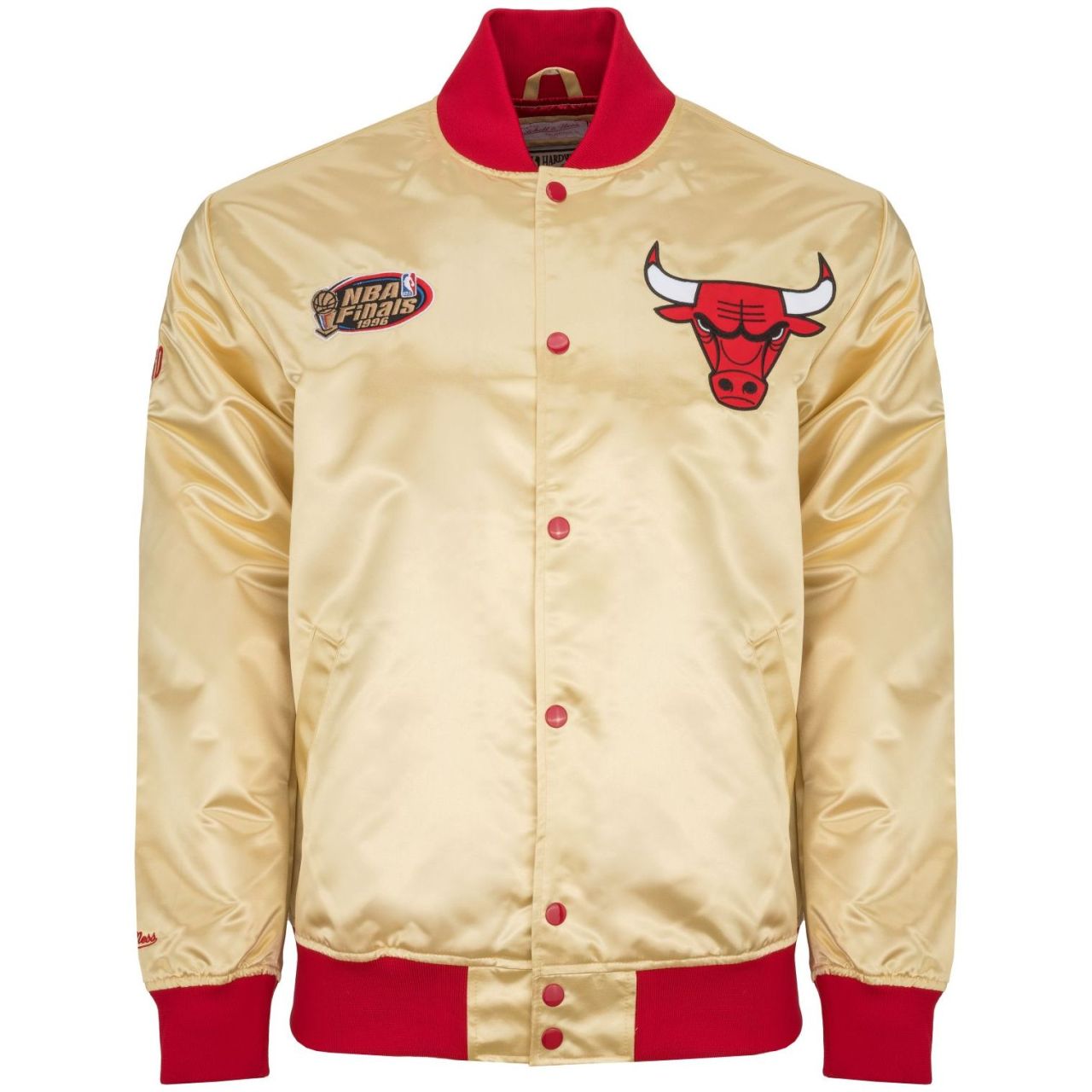 Bild von M&N Lightweight Satin Jacke - Chicago Bulls gold