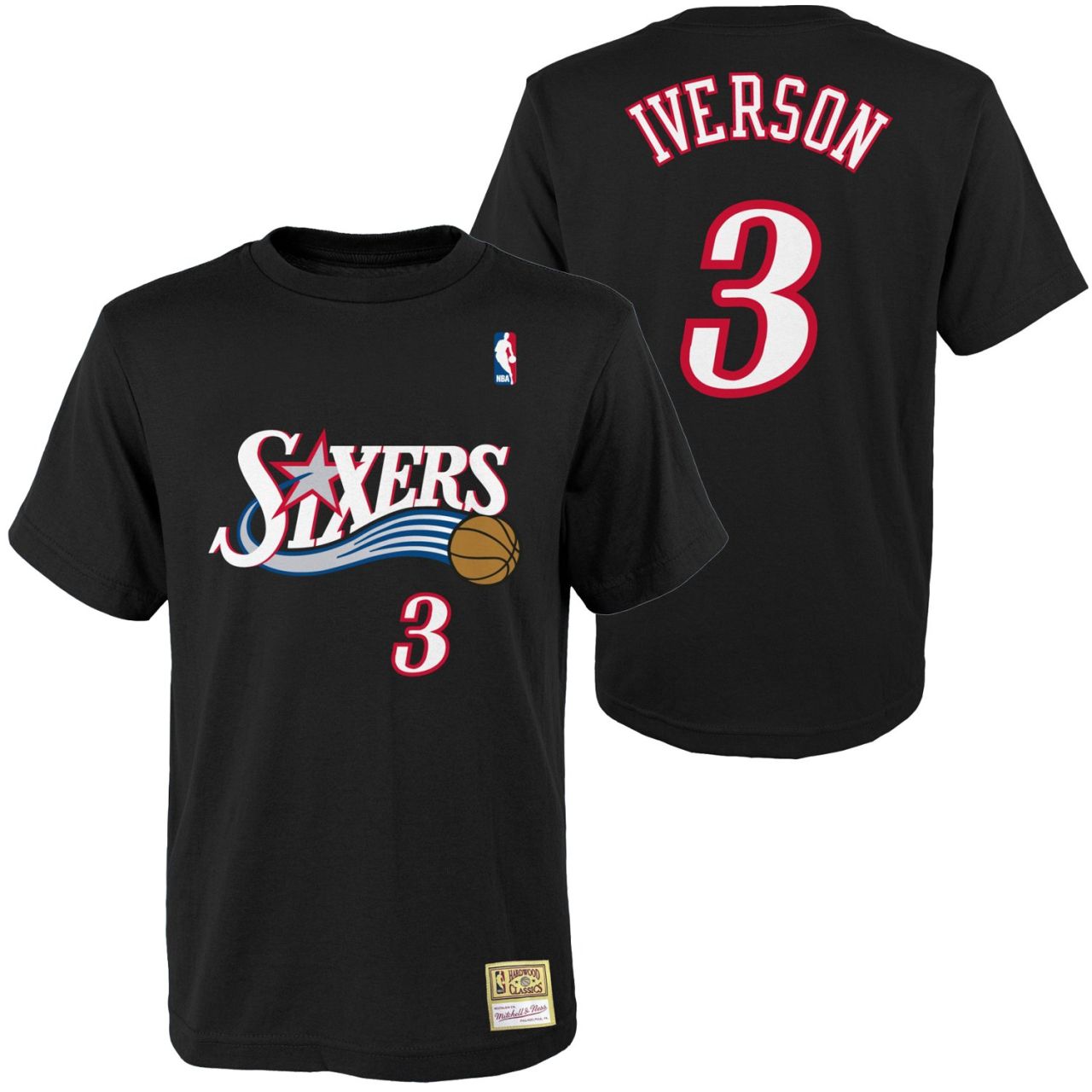 Bild von M&N Shirt - Philadelphia 76ers Allen Iverson schwarz