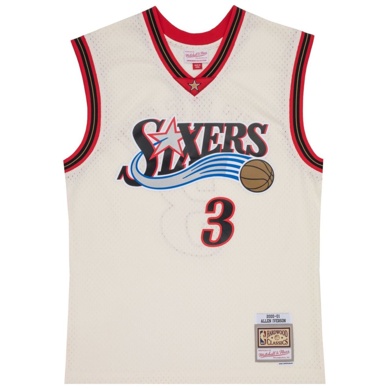 Bild von Swingman Jersey Philadelphia 76ers OFF-WHITE Allen Iverson