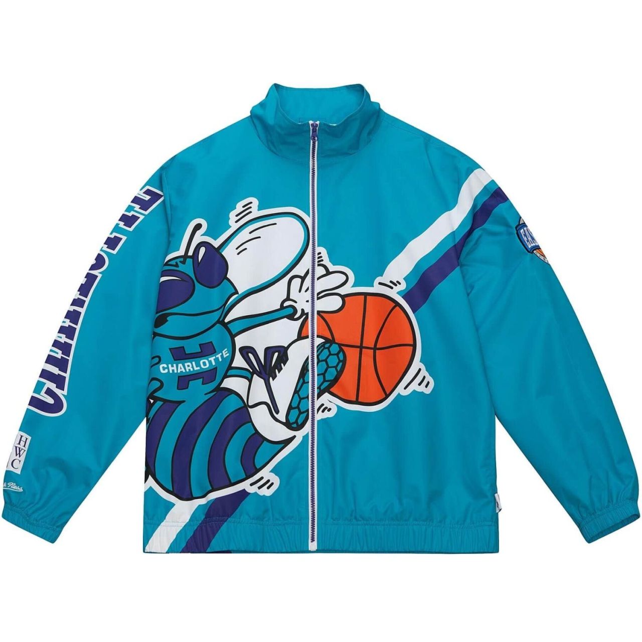 Bild von M&N Exploded Logo Warm Up Jacke Charlotte Hornets