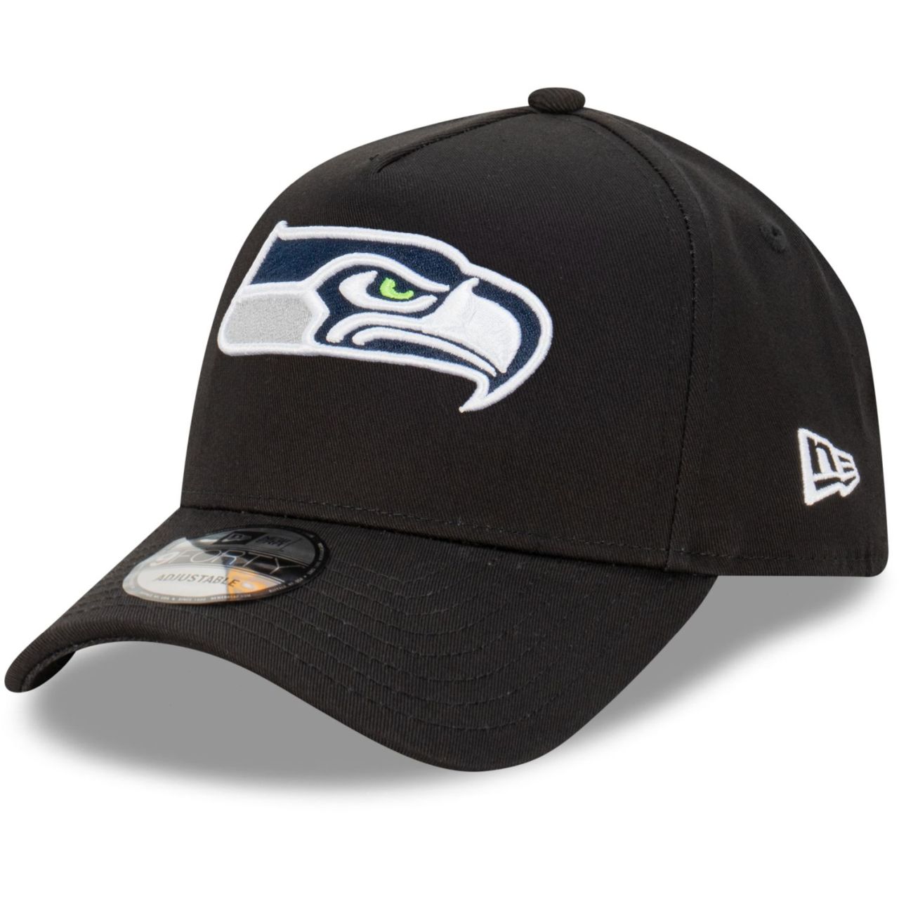 Bild von New Era, Herren, Cap, 9Forty A-Frame Cap - NFL Seattle Seahawks schwarz, Schwarz, (One Size)