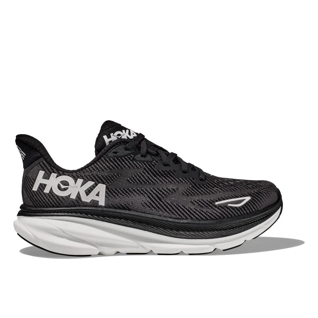 Bild von hoka clifton 9 laufschuhe schwarz weis