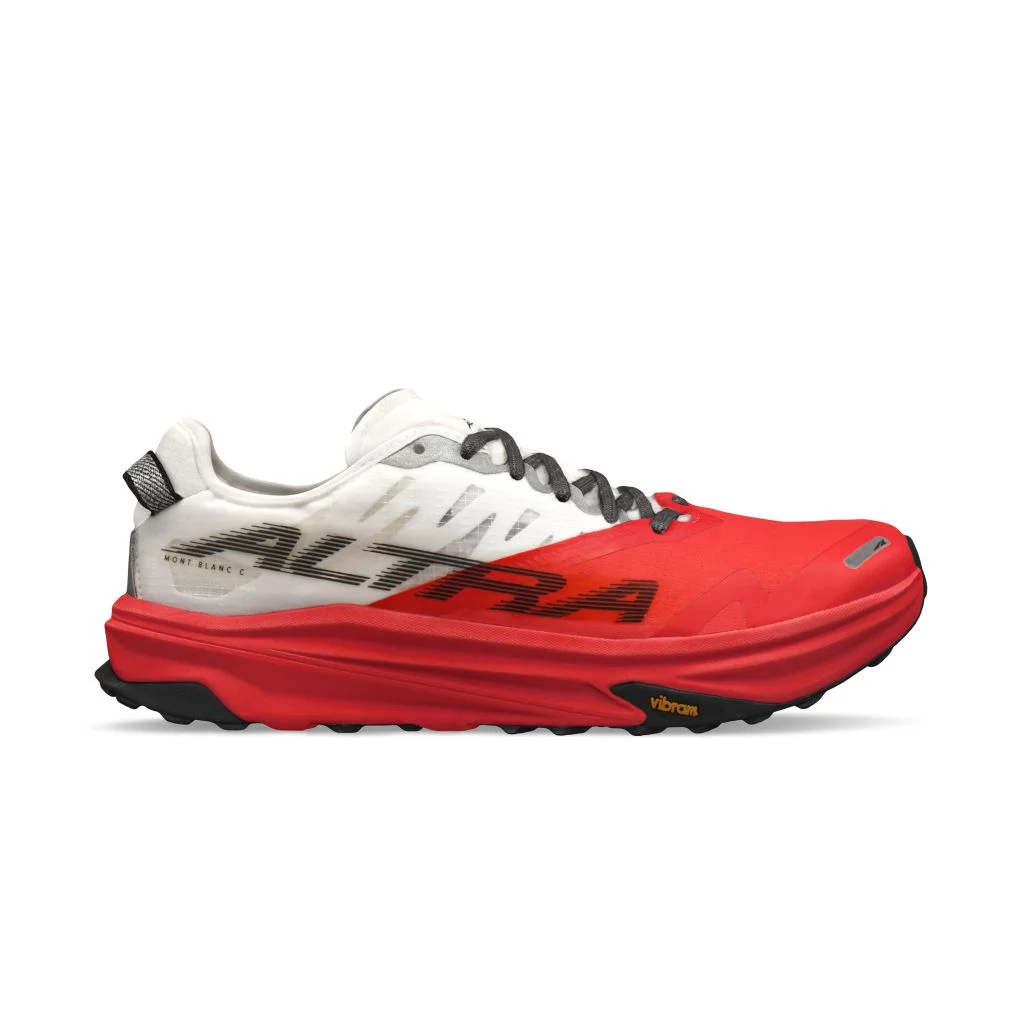 Bild von altra mont blanc carbon trailrunning schuhe rot weis herren
