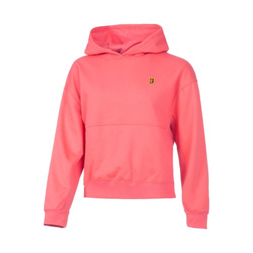 Bild von Nike Dri-Fit Court Heritage Fleece Hoody Damen in Koralle