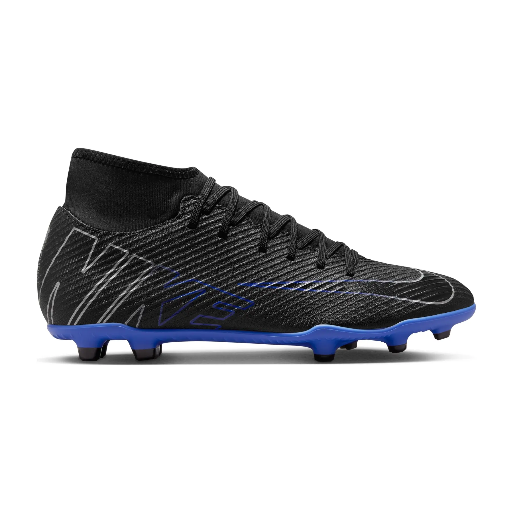 Bild von NIKE Mercurial Superfly 9 Club FG/MG Fußballschuhe 040 - black/chrome-hyper royal 44.5