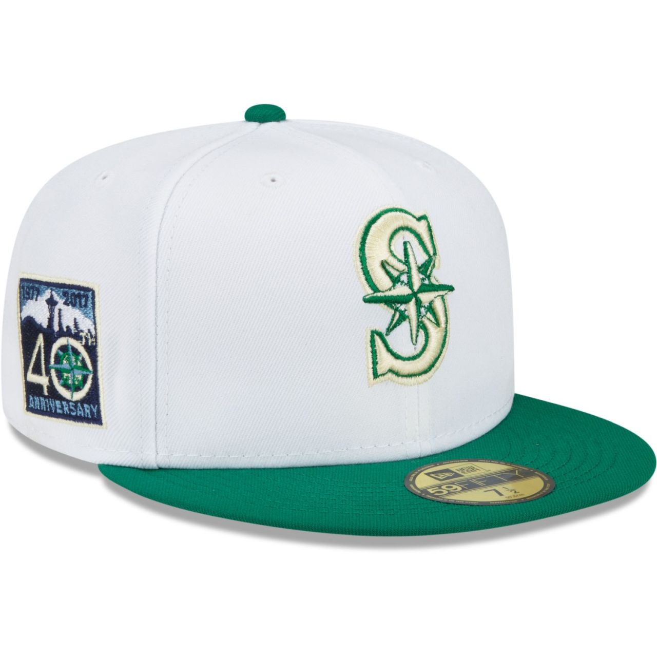 Bild von New Era, Herren, Cap, 59Fifty Cap - ANNIVERSARY Seattle Mariners - 7 1/4, Weiss, (7 1/4)