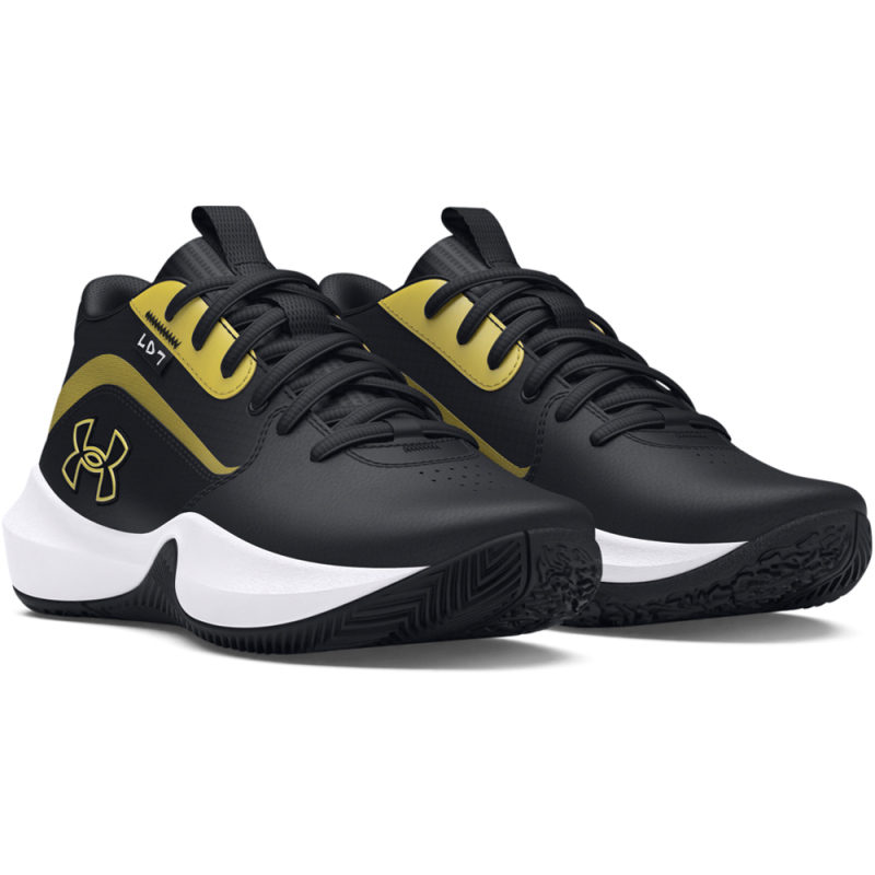 Bild von UNDER ARMOUR GS Lockdown 7 Basketballschuhe Kinder 001 - black/black/metallic gold 36.5