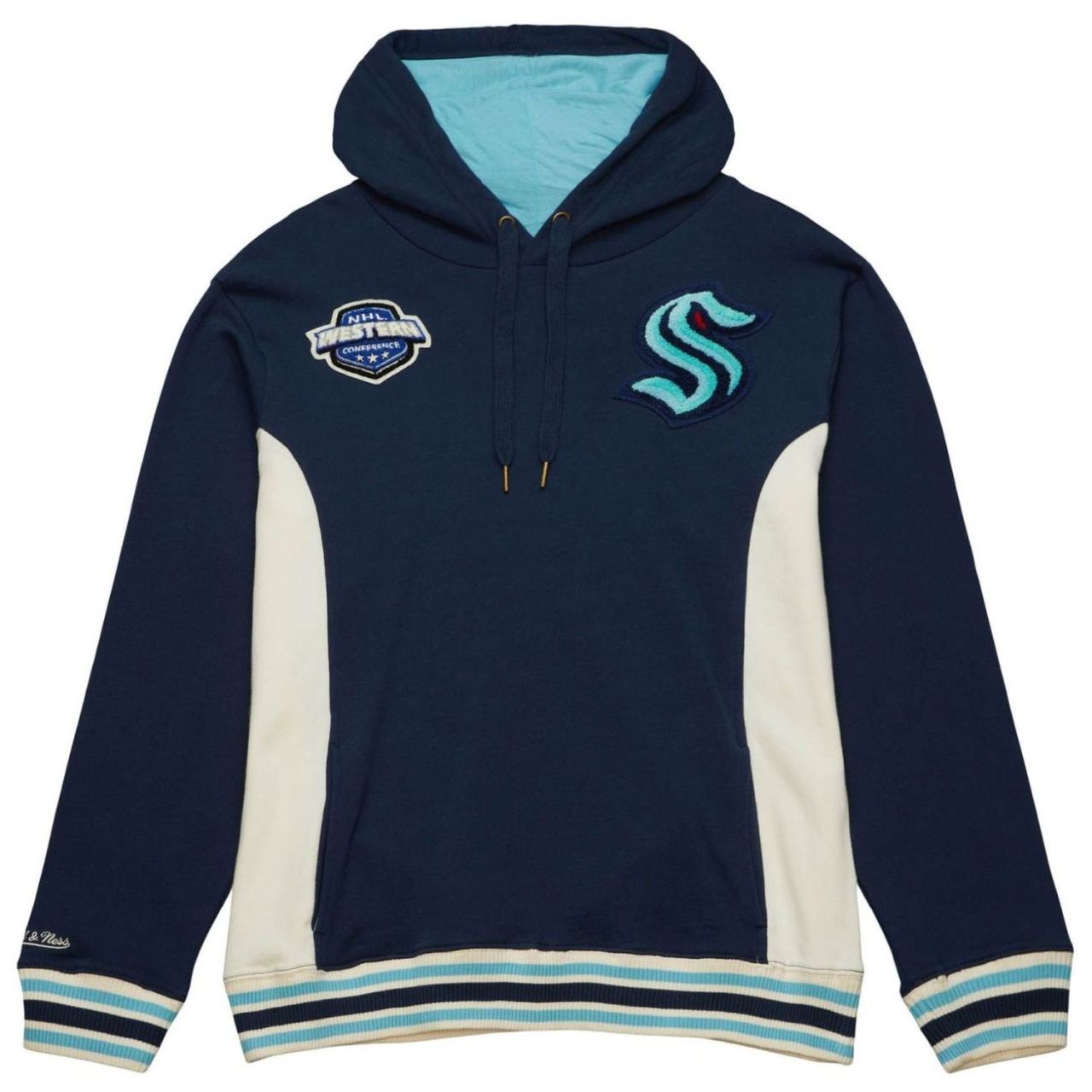 Bild von Mitchell & Ness, Herren, Pullover, French Terry Hoody - Seattle Kraken - L, Blau, (L)
