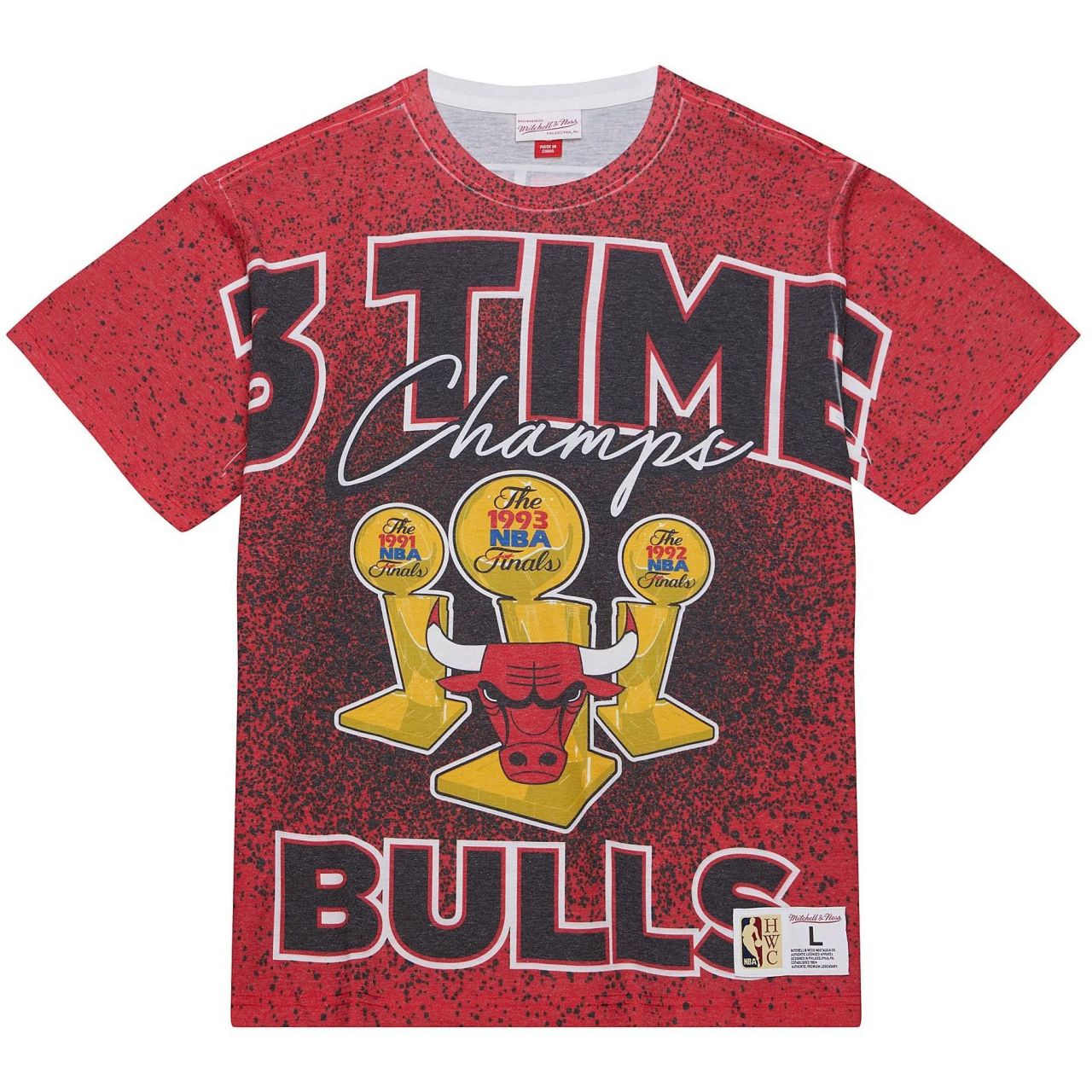 Bild von Mitchell & Ness, Herren, Shirt, Shirt - CHAMP CITY Chicago Bulls - M, Schwarz, (M)