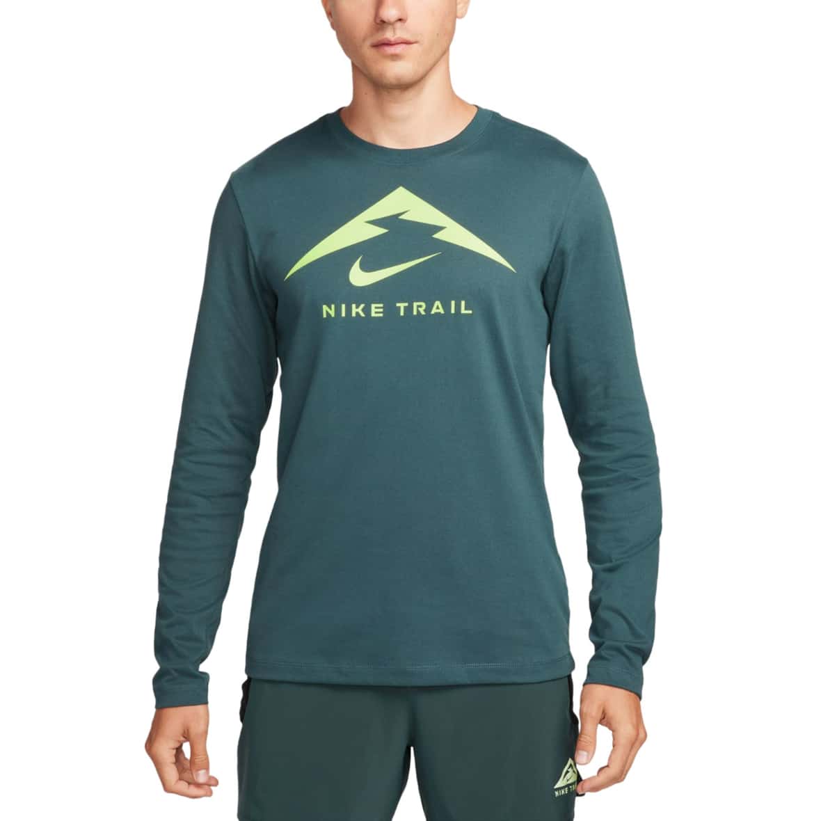 Bild von Nike M NK Dri-Fit Tee LS Trail Herren (Dunkelgrün L ) Laufbekleidung