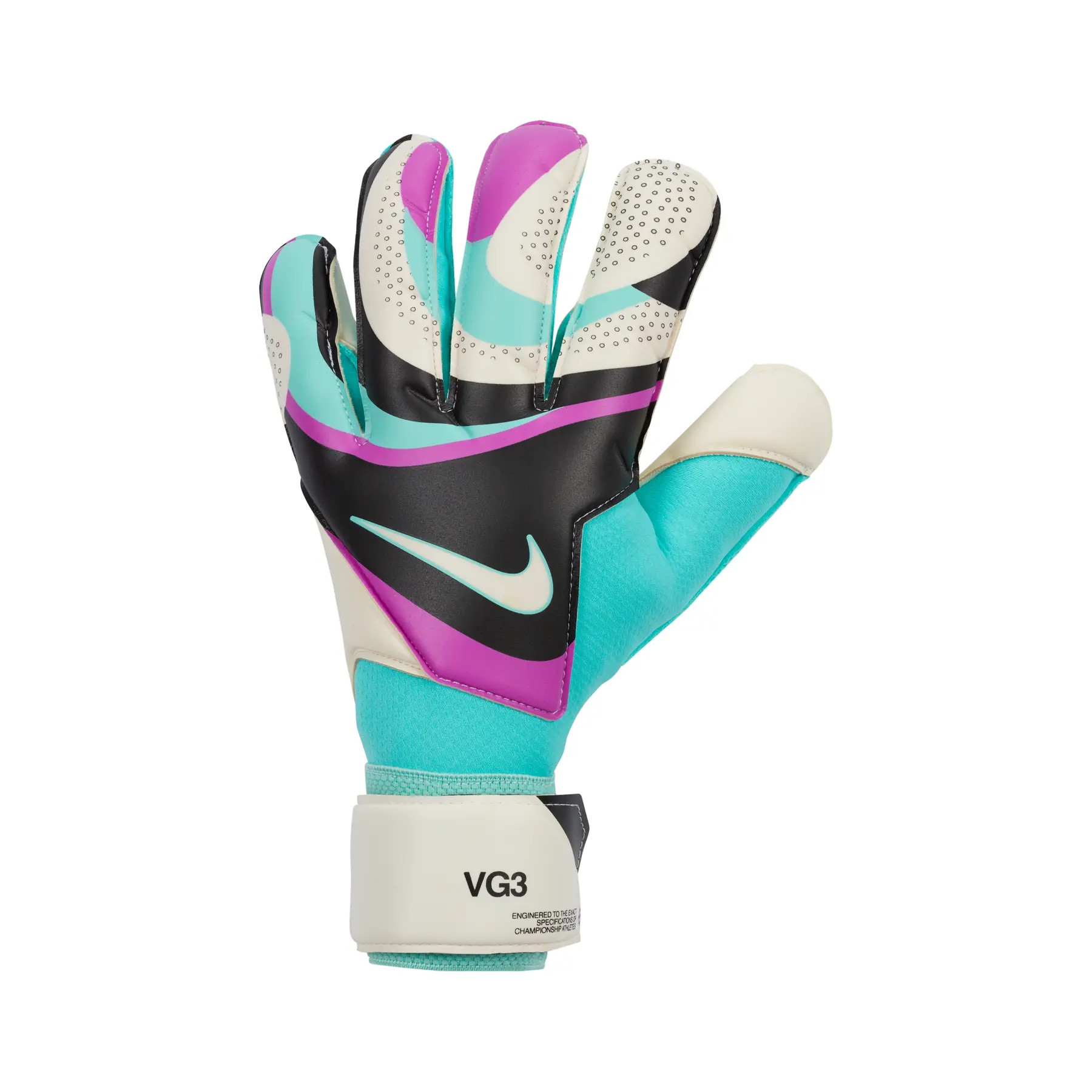 Bild von Nike Unisex Torwarthandschuhe Nk Gk Vg3 - Ho23, Black/Hyper Turq/Rush Fuchsia/White, FB2999-010, 9.5