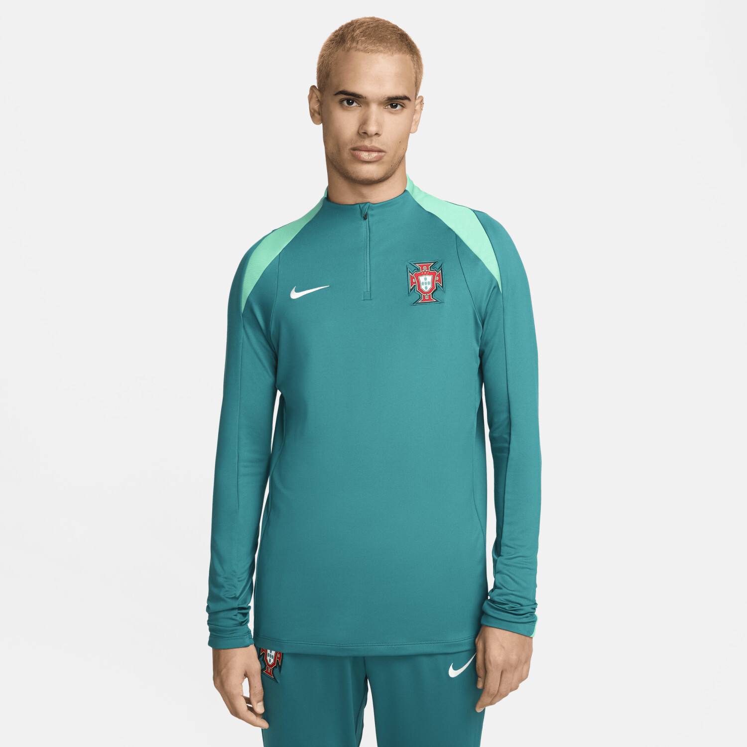 Bild von Nike Portugal Strike Dri-FIT Football Drill Top (FJ2995) geode teal/kinetic green/sail